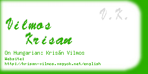vilmos krisan business card
